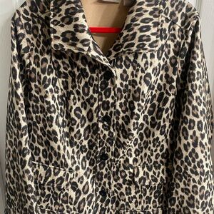Chico's Leopard Print Jacket in Beige and Black